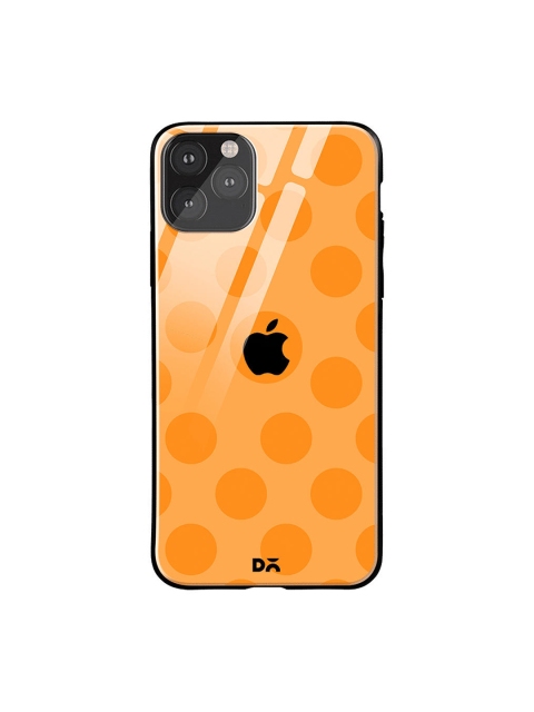 

DailyObjects Orange Polka iPhone 11 Pro Max Glass Case Cover