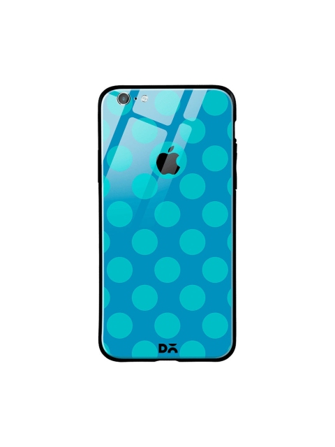 

DailyObjects Blue Polka iPhone 6S Glass Case Cover