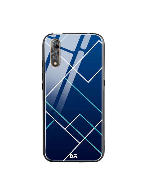 

DailyObjects Blue & White Nightfall Tach Lines Vivo S1 Glass Case Cover