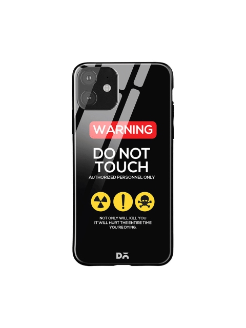 

DailyObjects Black & White Do Not Touch iPhone 11 Glass Case Cover