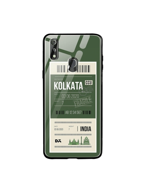 

DailyObjects Green & White Kolkata City Tag Oppo Realme 3 Pro Glass Case Cover