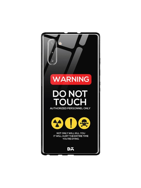 

DailyObjects Black & White Do Not Touch Samsung Galaxy Note 10 Glass Case Cover
