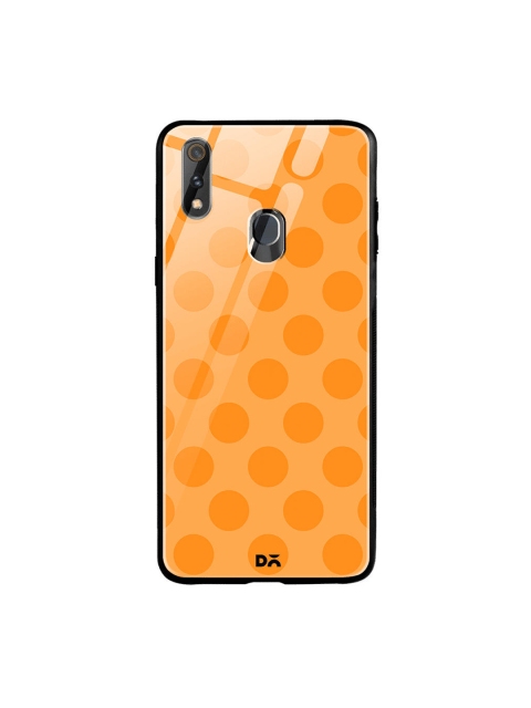 

DailyObjects Orange Polka Dot Printed Oppo Realme 3 Pro Glass Case Cover