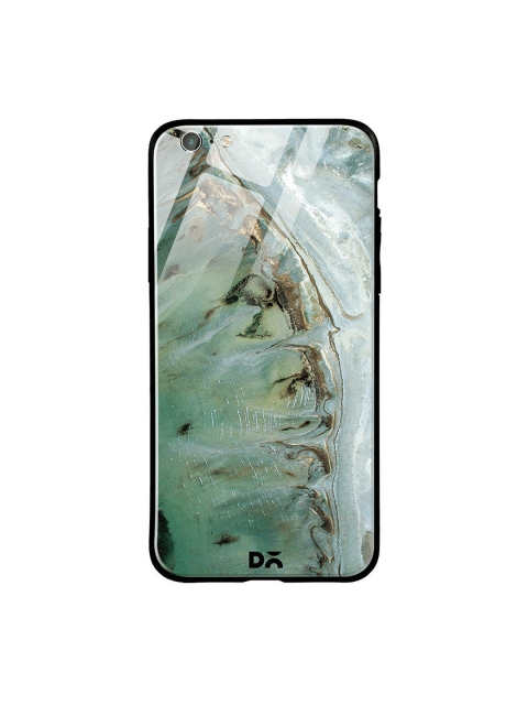 

DailyObjects Unisex Green & Brown Beach Marble iPhone 6S Glass Case Cover