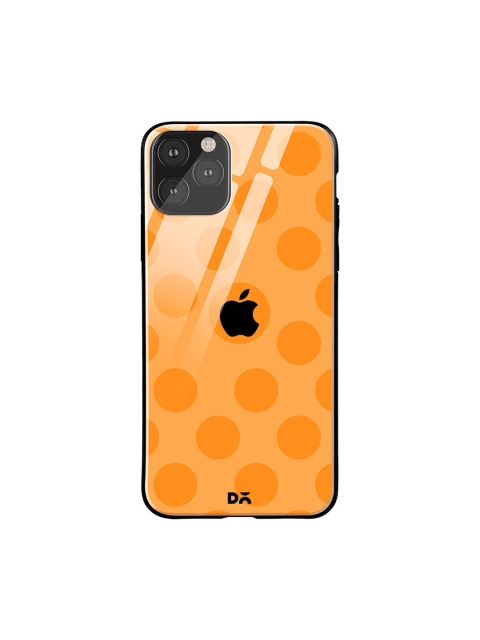 

DailyObjects Unisex Orange Polka iPhone 11 Pro Glass Case Cover