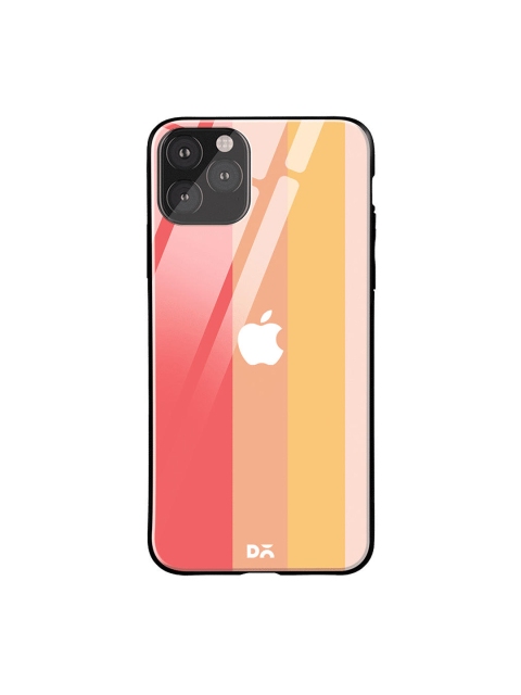 

DailyObjects Peach-Coloured & Yellow Vertical iPhone 11 Pro Glass Case Cover