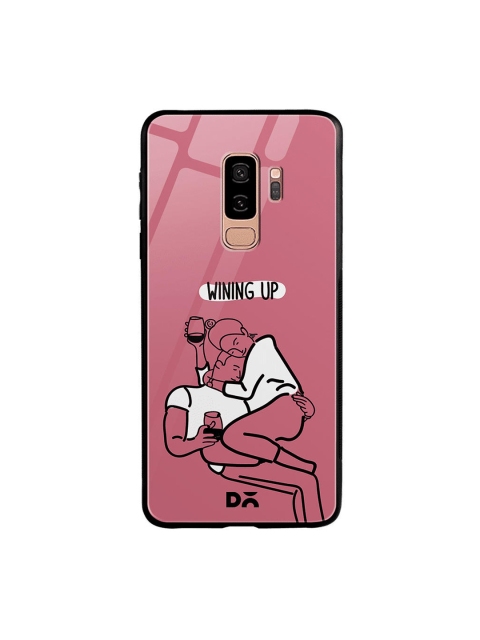 

DailyObjects Pink & White Wining Up Samsung Galaxy S9 Plus Glass Case Cover