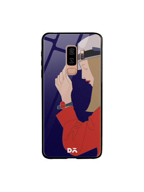 

DailyObjects Navy Blue & Red Mademoiselle Samsung Galaxy S9 Plus Glass Case Cover