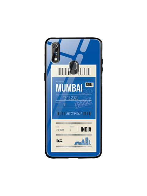 

DailyObjects Blue & Beige Mumbai City Tag Oppo Realme 3 Pro Glass Case Cover
