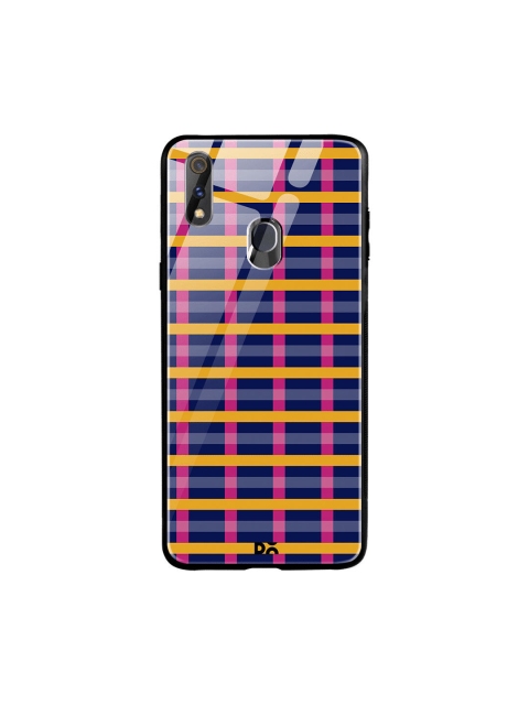 

DailyObjects Navy Blue & Orange Multi Pipes Oppo Realme 3 Pro Glass Case Cover
