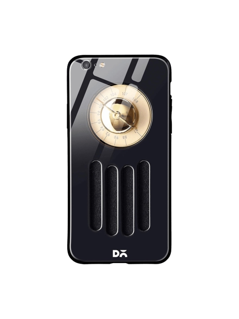 

DailyObjects Black & Gold-Coloured Radio iPhone 6 Glass Case Cover