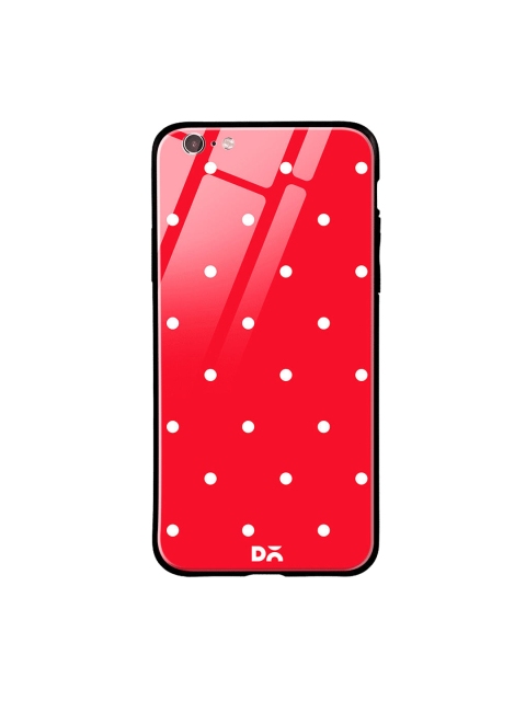 

DailyObjects Red & White Bubbles Scarlet iPhone 6S Glass Case Cover