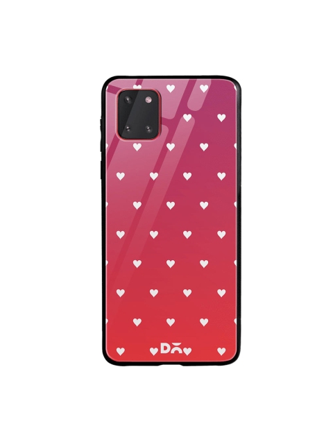 

DailyObjects Pink & White Berry Hearts Samsung Galaxy Note 10 Lite Glass Case Cover