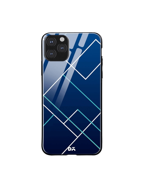 

DailyObjects Blue Nightfall Tach Lines iPhone 11 Pro Max Glass Case Cover