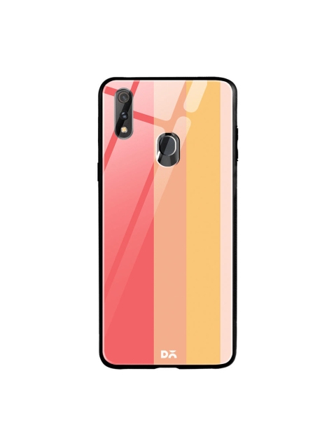 

DailyObjects Unisex Peach-Coloured & Pink Vertical Oppo Realme 3 Pro Glass Case Cover