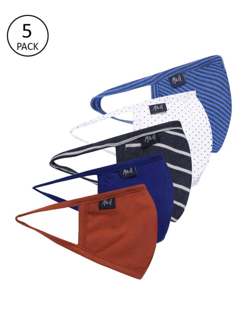 

Mast & Harbour Adults Multicoloured Pack of 5 Reusable 3-Layer Outdoor Masks, Multi