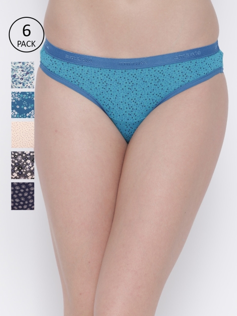 

Amante Women Pack Of 6 Printed Bikini Briefs 7508559-1-1283837-1, Navy blue
