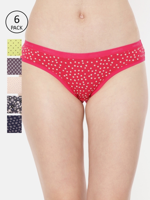 

Amante Women Pack Of 6 Printed Bikini Briefs 7508544-1-7508559-1, Pink