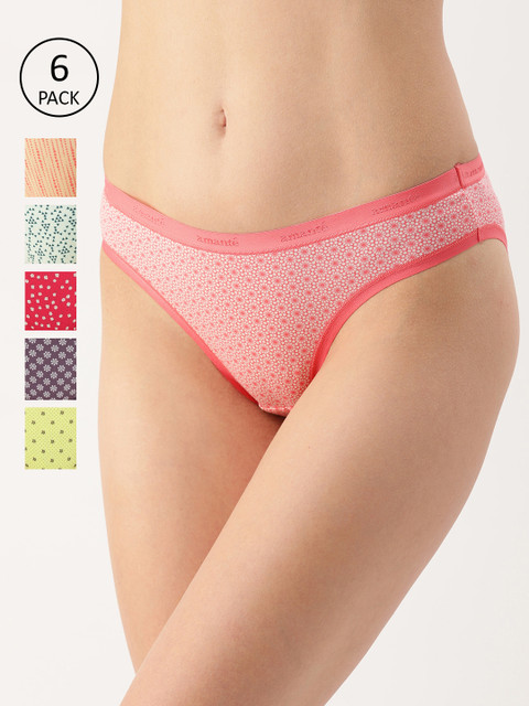 

Amante Women Pack Of 6 Printed Bikini Briefs 10597102-1-7508544, Pink