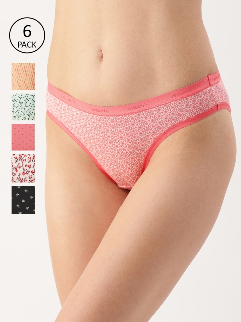 

Amante Women Pack of 6 Printed Briefs 10597102-1-7508576-1, Black