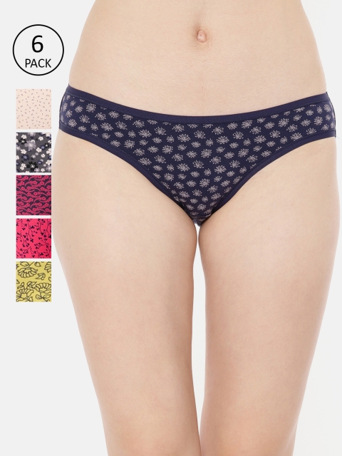 

Amante Pack of 6 Women Printed Briefs, Pink