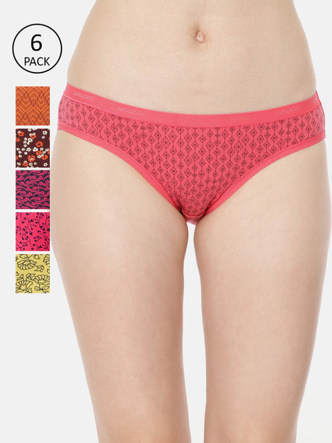 

Amante Women Pack Of 6 Printed Bikini Briefs 7508589-1-10597204, Pink