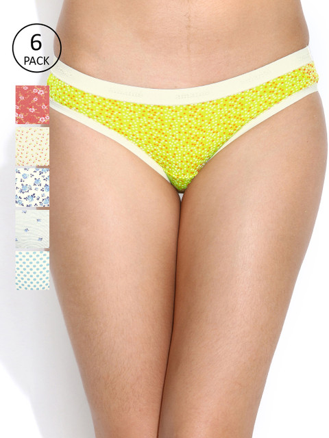 

Amante Women Pack of 6 Printed Briefs 991986-1-991983-1, White