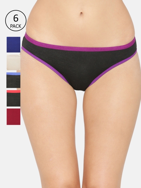 

ABELINO Women Pack of 6 Assorted Solid Briefs 7860335-1-11612960-1