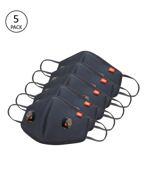 

SWISS MILITARY Kids 5 Pcs Black 6-Ply S95+ PRO Small Outdoor Masks with 2 Respirators