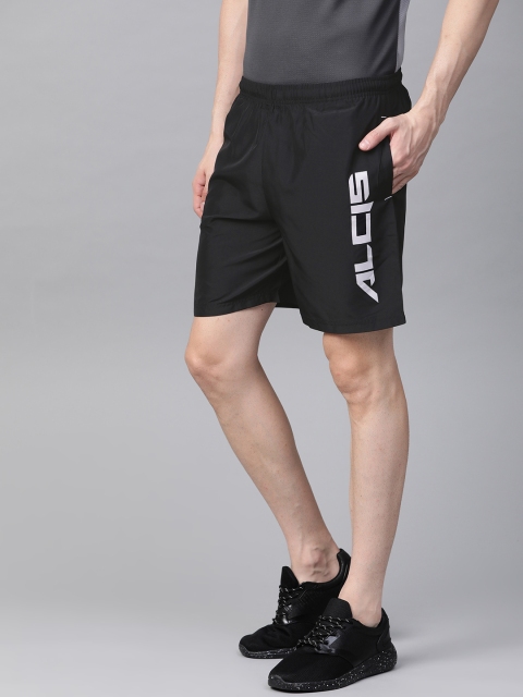 

Alcis Men Black Solid Slim Fit Training Shorts