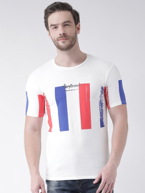 

Rex Straut Jeans Men White Printed Round Neck T-shirt