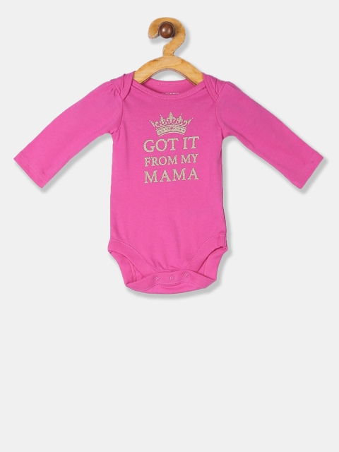 

The Childrens Place Infant Boys Pink Got It From My Mama Printed Bodysuit