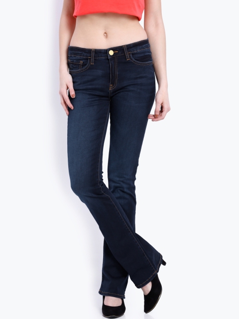 

Tokyo Talkies Blue High-Rise Bootcut Jeans