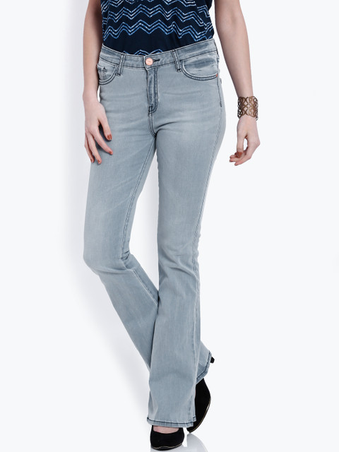 

Tokyo Talkies Blue High-Waist Flared Jeans