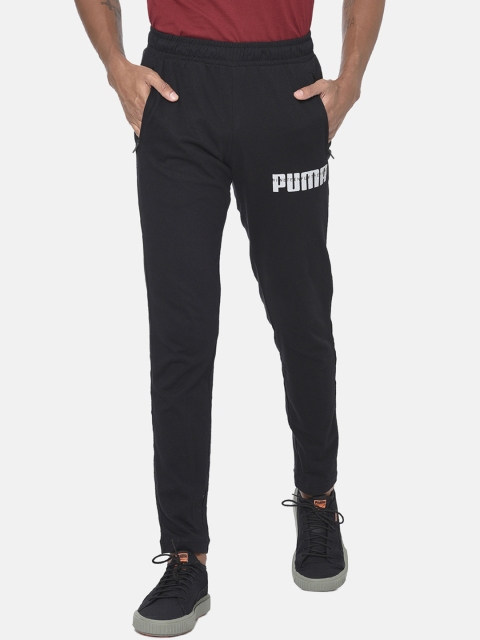 

Puma Men Black Solid Zipp Graphic Track Pants
