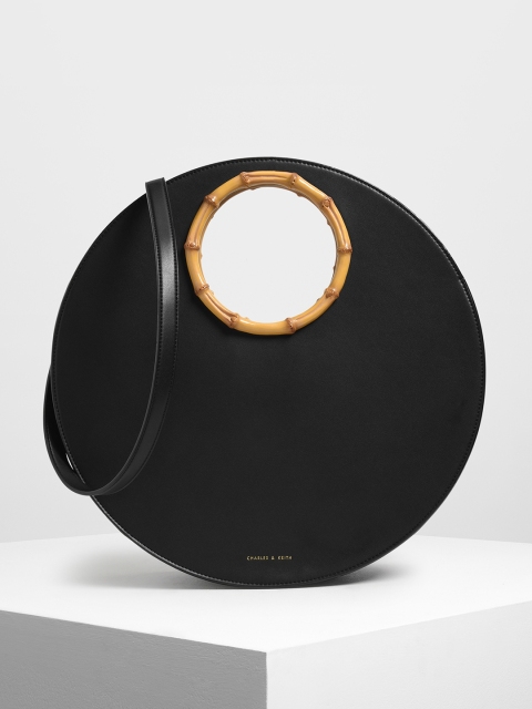 

CHARLES & KEITH Black Solid Handheld Bag