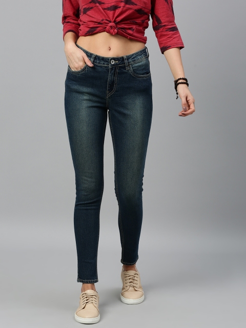 

Roadster Women Blue Skinny Fit Mid-Rise Clean Look Stretchable Jeans