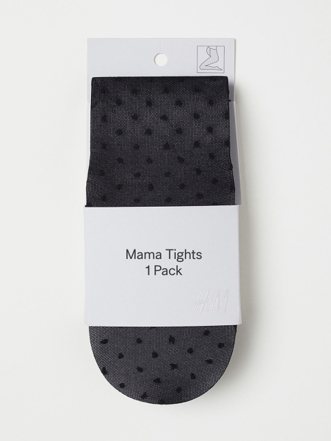 

H&M Women Black MAMA Spotted Tights