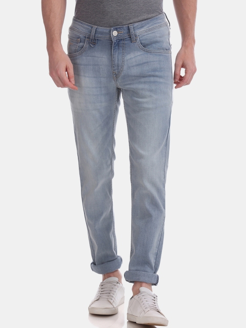 

Flying Machine Men Blue Tapered Fit Mid-Rise Clean Look Jeans