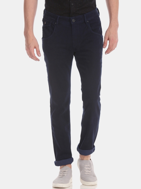 

Flying Machine Men Navy Blue Skinny Fit Low-Rise Clean Look Stretchable Jeans