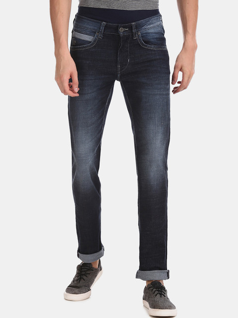 

Flying Machine Men Navy Blue Skinny Fit Low-Rise Clean Look Stretchable Jeans