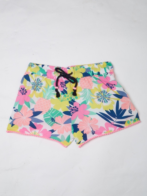 

VITAMINS Girls Pink Printed Regular Fit Regular Shorts