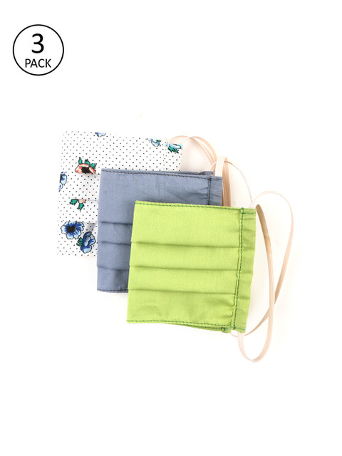 

Carlton London Unisex Pack of 3 Reusable 3 Ply Fashion Masks, Multi