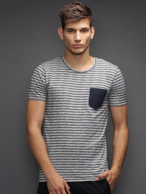 

SELECTED Navy Striped August T-shirt, Navy blue