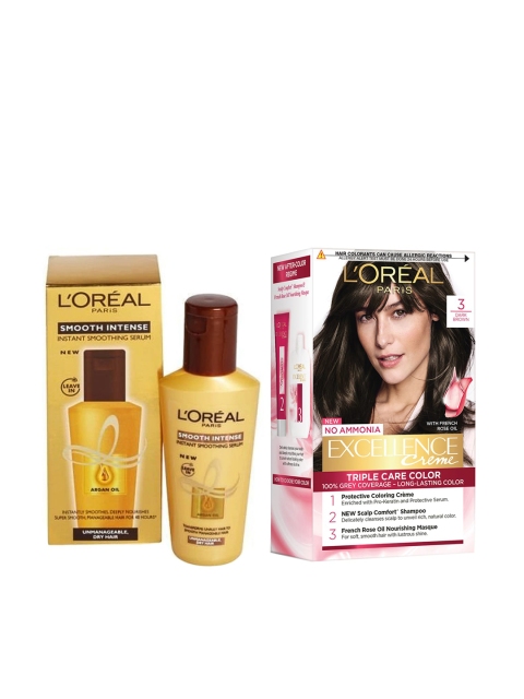 

LOreal Paris Set Of Hair Serum & Hair Color, Brown