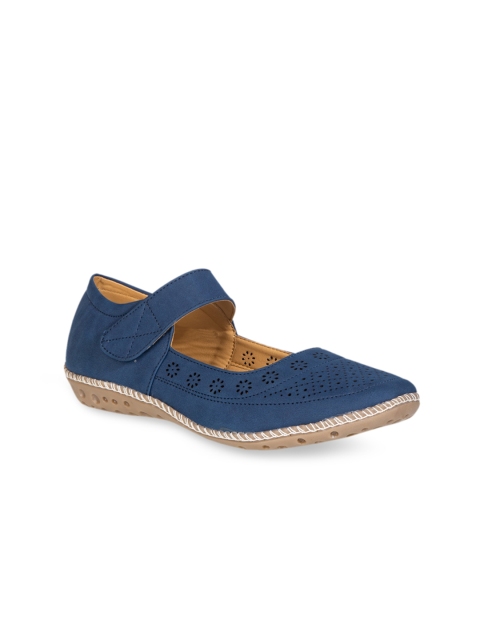 

Khadims Women Blue Solid Ballerinas
