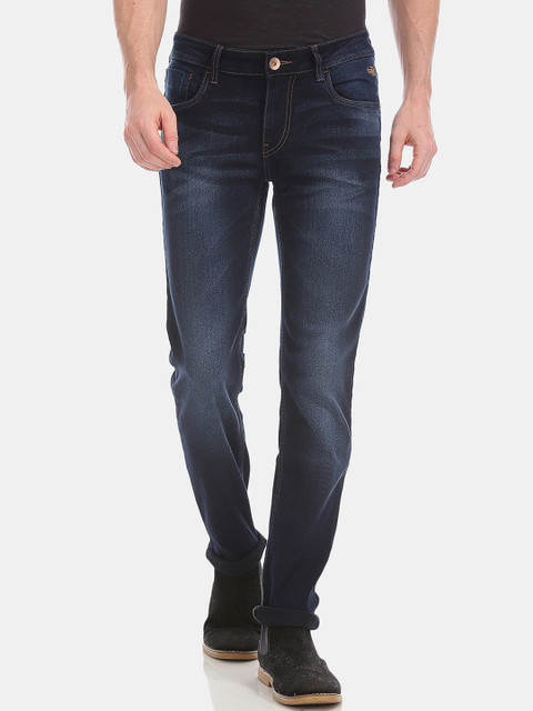 

Flying Machine Men Navy Blue Slim Fit Mid-Rise Clean Look Stretchable Jeans