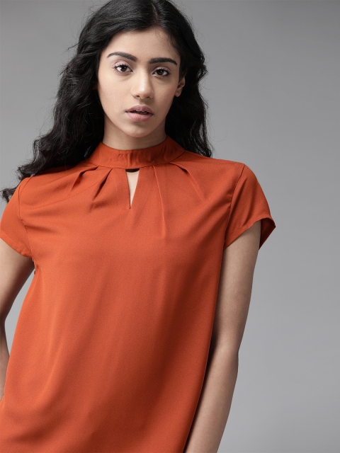 

Roadster Women Rust Red Solid Top