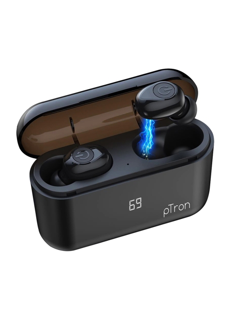 

pTron Unisex Black Tango Bassbuds True Wireless Stereo Earphones with Mic