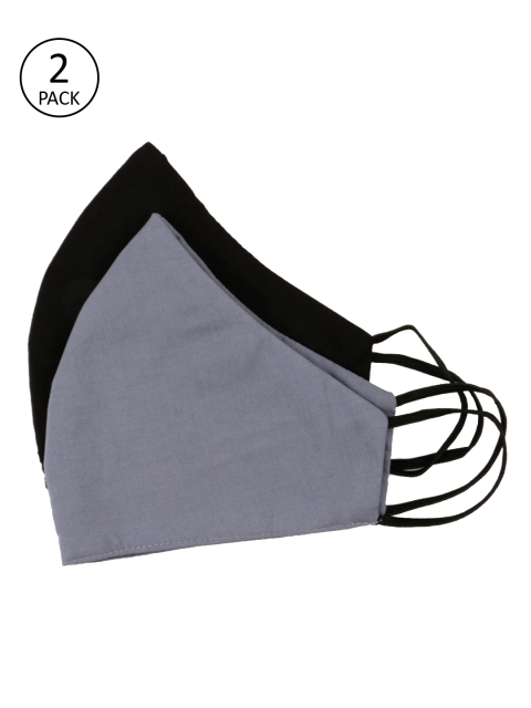 

Carlton London Unisex Pack of 2 3 Ply Protective Outdoor Mask, Black